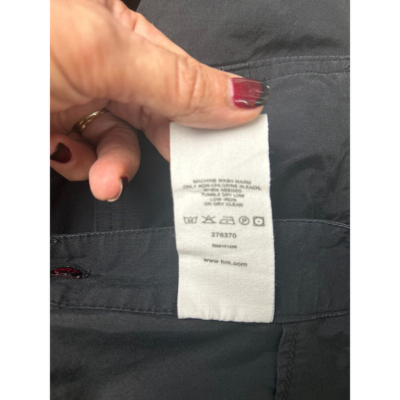 Vintage H&M Parachute Pants Womens Size 10 Black Military Cargo Baggy Y2K Gorp‎ - Picture 14 of 15